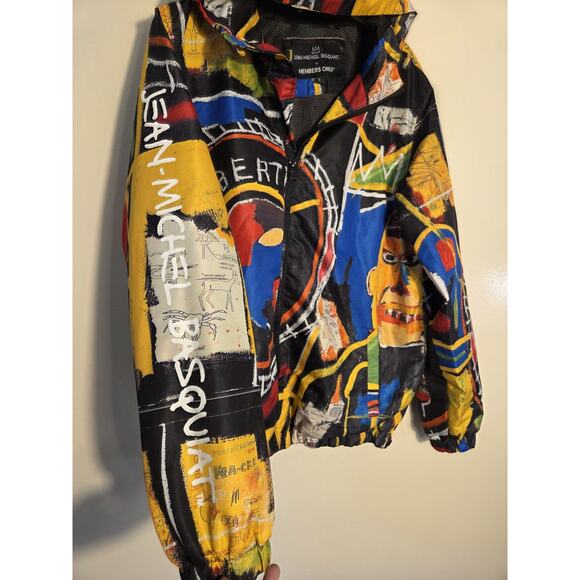 Members Only Jean-Michel Basquiat Full Zip Hoodie Windbreaker Jacket Mens Small - Picture 3 of 9